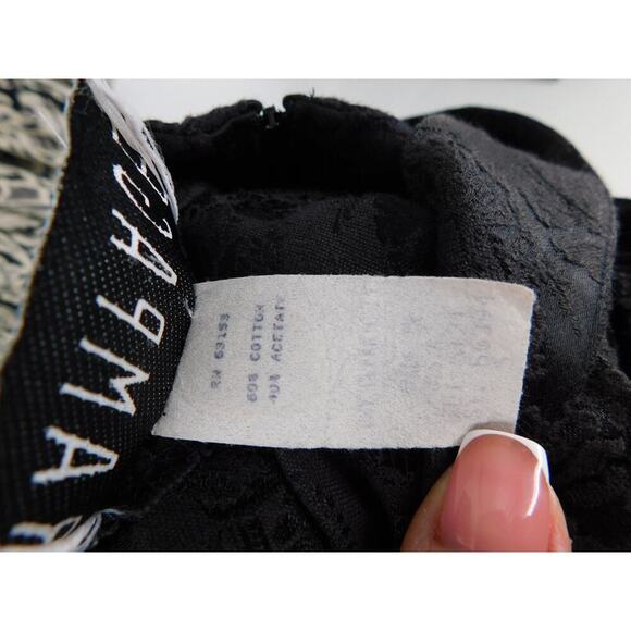 Rampage Vintage Jacquard Floral Black Flare Whimsigoth 90s Dress Size 5 Elegant - Picture 7 of 7